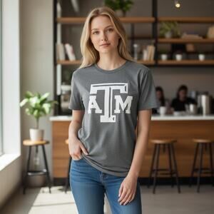 Women's NCAA Texas A&M Aggies Gray with Logo T-shirt Alta Gracia Size Medium
